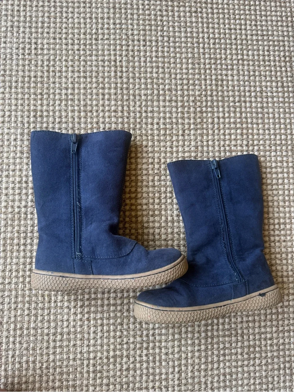 Livie & Luca Navy Bow Mid-Calf Boots Girls Size 9 | Excellent Used Condition